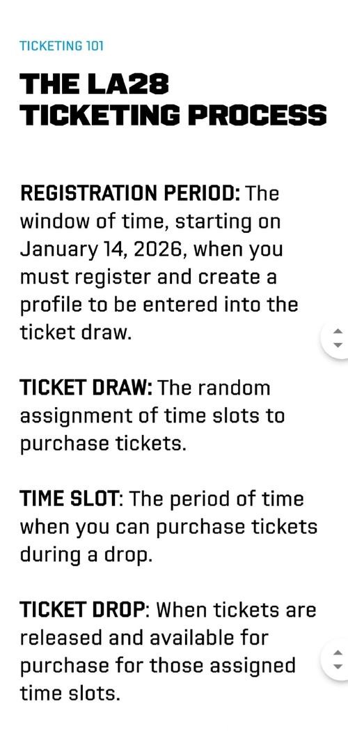 洛杉矶奥运会门票抽签注册通道开启 洛杉矶奥运会门票抽签注册通道开启